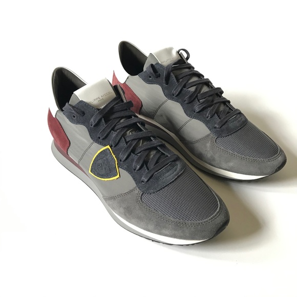 NIB Philippe Model Trpx Mondial City Sneakers Shoes Mens 44 10 Gray Low Tops NWT main image 7